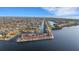 High-definition aerial view of waterfront condo community with boat access at 1 Colony Point Dr # 11A, Punta Gorda, FL 33950