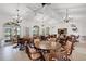Community clubhouse with elegant dining area and kitchen at 1 Colony Point Dr # 11A, Punta Gorda, FL 33950