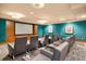 Private theater room with comfortable seating and a large screen for movie nights at 100 Central Ave # C619, Sarasota, FL 34236