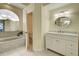 Bright bathroom showcasing a soaking tub, toilet room, and vanity with elegant fixtures at 1125 Deardon Dr, Venice, FL 34292