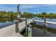 Waterfront dock with boat access offers a picturesque view of the surrounding natural landscape at 16 Nautical Dr, North Port, FL 34287