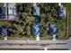 Overhead shot of homes with pools, highlighting property layouts and neighborhood streets at 177 Ingram Blvd, Rotonda West, FL 33947