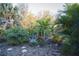 Beautifully landscaped yard with diverse greenery, enhancing the natural appeal at 177 Ingram Blvd, Rotonda West, FL 33947