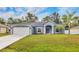 Inviting single-story home boasts a well-kept lawn, two-car garage, and a serene neighborhood setting at 2038 Mincey Ter, North Port, FL 34286