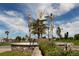 Modern sculpture and fountain showcasing public art, a water feature, and landscaped grounds at 2450 Sahara Ln, North Port, FL 34286