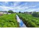Scenic view of a lush waterway lined with greenery and trees at 2694 Hopwood Rd, North Port, FL 34287