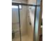 Bathroom shower stall with clear glass door and stainless steel hardware at 519 Roma Rd, Venice, FL 34285