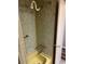 Bathroom featuring a shower/tub combo with patterned walls and a shower curtain at 532 Via Veneto, Venice, FL 34285