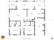 Black and white floor plan showing dimensions and layout of rooms, including garage and screened porch at 761 Vivienda South Ct # 14, Venice, FL 34293