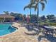 Resort-style pool with lounge seating and palm trees at 117 Altesino Ct, Venice, FL 34292