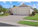 Charming home with a brick driveway, two-car garage, and well-maintained landscaping at 12127 Granite Woods Loop, Venice, FL 34292