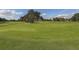 Expansive view of a meticulously maintained green golf course with flag poles in the distance at 1602 Jim Jim Ct, Venice, FL 34293