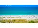 Breathtaking aerial perspective of a beach, showcasing the blue ocean, sandy shore, and natural landscapes at 201 Cavallini Dr, Nokomis, FL 34275