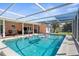 Relaxing screened pool with a covered patio seating area and tropical vibes at 201 Cavallini Dr, Nokomis, FL 34275