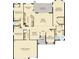 Detailed floor plan featuring four bedrooms, three baths, kitchen, living spaces, lanai, and three-car garage at 20794 Valprato Ct, Venice, FL 34293