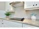 Bright kitchen featuring stainless appliances, granite countertops, and white cabinetry at 20794 Valprato Ct, Venice, FL 34293