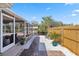 Beautiful backyard featuring brick paver patio, view of the water, and dock at 31 Ramblewood St, Port Charlotte, FL 33953
