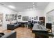 Spacious recording studio with a large mixing console, comfortable seating, and soundproofing at 31 Ramblewood St, Port Charlotte, FL 33953