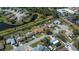 Aerial view highlighting property lines, surrounding homes, and nearby waterways at 358 Pineview Dr, Venice, FL 34293