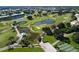 Expansive aerial view of lush golf course and community ponds, perfect for picturesque views and outdoor activities at 503 Clubside Cir # 47, Venice, FL 34293
