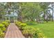 Picturesque view of gazebo and surrounding parklike landscaping at 6639 Vista Ln, North Port, FL 34287