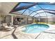 Inviting screened-in pool with an outdoor bar area and comfortable seating, perfect for entertaining at 7324 Links Ct, Sarasota, FL 34243
