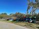 Canoe and kayak storage racks at waterfront community area, showing recreational opportunities at 9 Nautical Dr, North Port, FL 34287