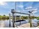 This home offers a convenient boat lift with easy access to waterways, and backyard views at 10139 Kansas City St, Port Charlotte, FL 33981