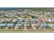 Aerial view of neighborhood homes in a circle, featuring pools, landscaping and neatly arranged layouts at 1048 Ulrey Ln, Englewood, FL 34223