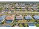 Expansive aerial view of a charming home, showcasing its well-manicured lawn and beautiful landscaping in a desirable neighborhood at 1048 Ulrey Ln, Englewood, FL 34223