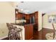 Well-equipped kitchen features bar seating and seamless access to the dining area at 109 Bayshore Rd # 10, Nokomis, FL 34275