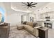 Comfortable living room showing the layout and access to the kitchen at 1606 Cedar Valley Dr, Port Charlotte, FL 33953