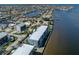 Aerial view showing condominiums near waterfront property, close to neighborhoods with nearby water access at 1750 Jamaica Way # 322, Punta Gorda, FL 33950