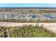 Wide aerial shot exhibiting the home in a neighborhood setting with surrounding ponds and green spaces at 1766 Sunset Preserve Way, Port Charlotte, FL 33953