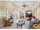 Cozy living room with French doors and comfortable seating at 416 Baycrest Dr, Venice, FL 34285