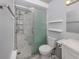 Updated bathroom features modern fixtures and tiled walk-in shower at 500 N Jefferson Ave # A3, Sarasota, FL 34237