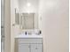 Clean and functional bathroom with a white vanity, modern faucet, and stylish mirror at 614 N Jefferson Ave # 27, Sarasota, FL 34237
