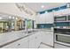 Bright kitchen with stainless steel appliances, white cabinets, and granite countertops at 614 N Jefferson Ave # 27, Sarasota, FL 34237
