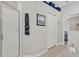 Bright bathroom with walk-in shower, linen closet and access to the bedroom at 651 Back Nine Dr, Venice, FL 34285