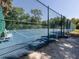 Well-maintained tennis court surrounded by lush greenery, offering a private and enjoyable recreational space at 692 Egret Walk Ln, Venice, FL 34292