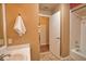 Well-maintained bathroom features a shower-tub combination and a clean aesthetic at 7941 Pineglen Ct # 37, Sarasota, FL 34238