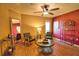 Cozy living room with stylish furnishings and wood floors offers a comfortable retreat at 7941 Pineglen Ct # 37, Sarasota, FL 34238