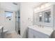 Updated bathroom with vanity and glass enclosed shower at 990 Bird Bay Way # 258, Venice, FL 34285