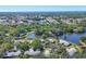 Lush aerial view of the community featuring residences nestled around serene lakes and greenery at 109 Southampton N Pl # 245, Venice, FL 34293