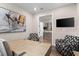 Nautical-themed office space with stylish furnishings and a view into the home's hallway at 13251 Borrego St, Venice, FL 34293