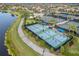 Aerial view of pickleball courts, providing residents with an active lifestyle option at 13251 Borrego St, Venice, FL 34293