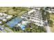 Aerial view of Waterford Primary Community Association featuring tennis courts and pool at 1400 Colony Pl, Venice, FL 34292