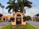 Welcoming Venice entrance sign framed by palm trees, showcasing local pride at 1400 Colony Pl, Venice, FL 34292