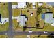 This aerial view showcases the home, fenced-in yard, and convenient parking at 1600 Maryknoll Rd, Englewood, FL 34223