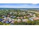 A high, sweeping view shows this community filled with mature trees, well-kept lawns, and varied architecture at 2292 Harrier Way, Nokomis, FL 34275